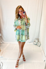 Green Paisley Button Down