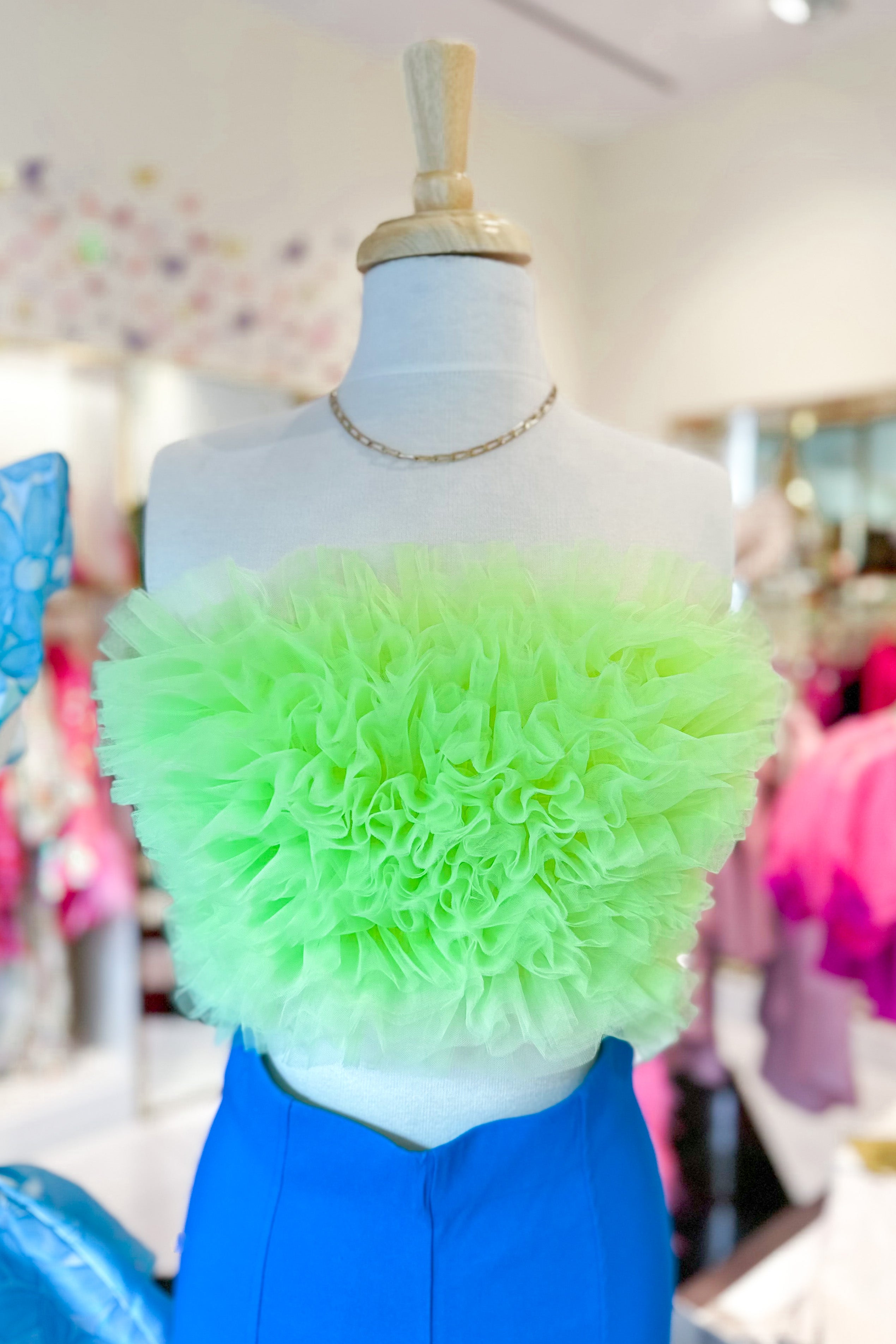 Lime Green Tulle Tube Top - Kendry Collection Boutique