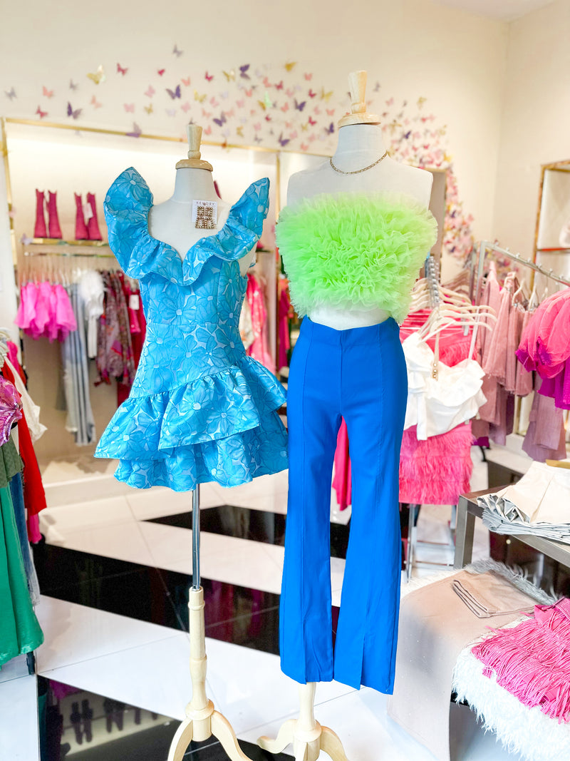 Lime Green Tulle Tube Top