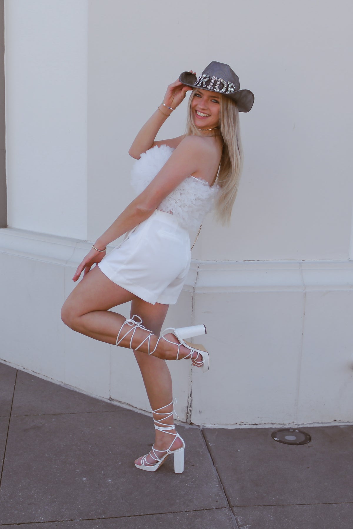 White Tulle Tube Top