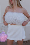 White Tulle Tube Top