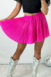Hot Pink Pleated Skort