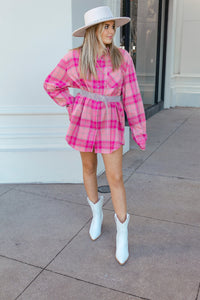Candy Pink Flannel Top
