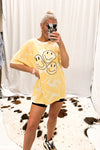 Yellow Trippy Smiles Graphic Tee