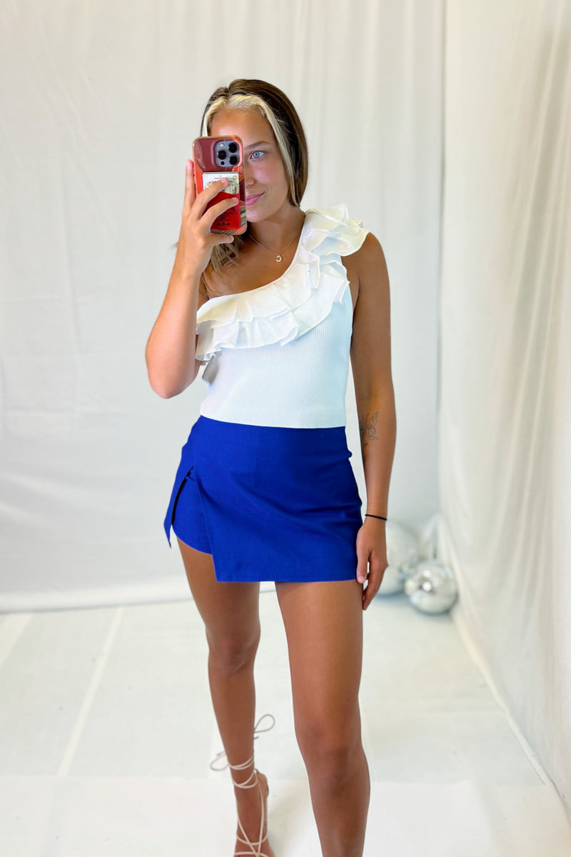 Blue Envelope Mini Skort
