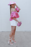 Pink Off The Shoulder Bodysuit