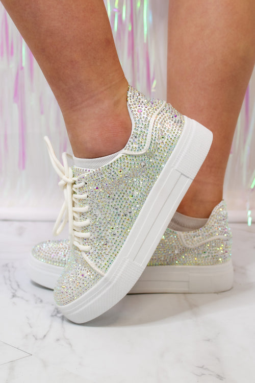 Cope Silver Rhinestone Sneaker
