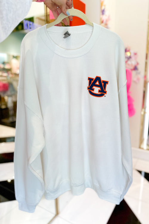 White I Love Auburn Crewneck