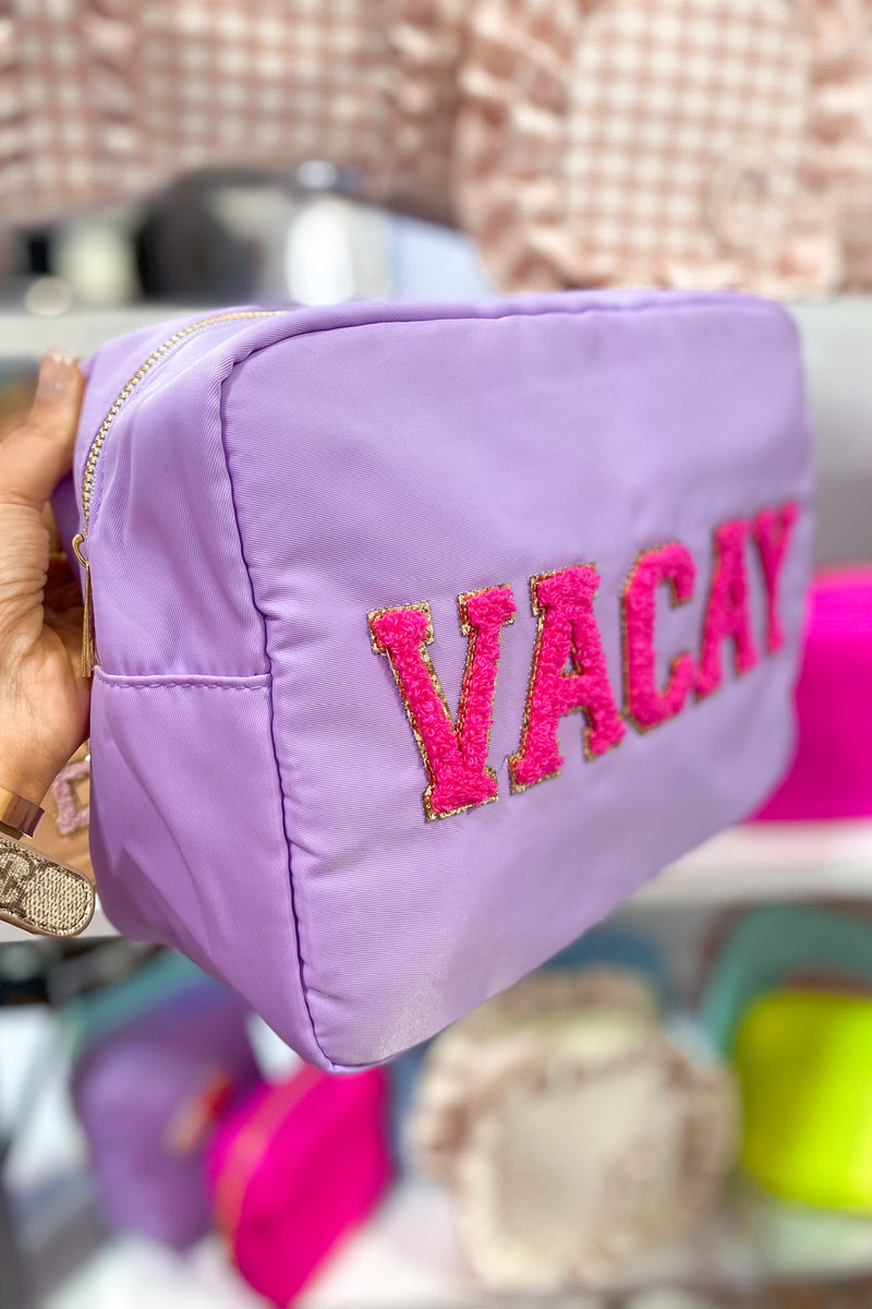 Lavender VACAY Patch Jumbo Nylon Bag