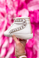 Excel VH Ivory Rhinestone High Top Sneaker