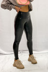 Black High Waisted Faux Leather Leggings