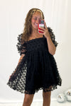 Black Organza Babydoll Dress