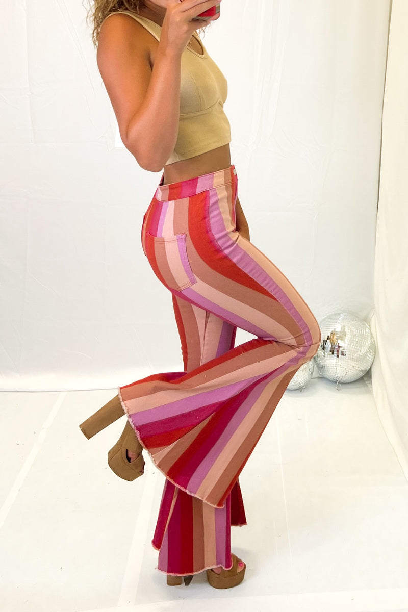 Tan Wave Panel Tank Top