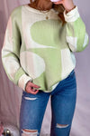 Green Abstract Pattern Sweater
