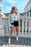 Silver Sequin Fringe Jacket