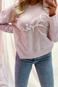 Baby Pink Bride Sweater Top
