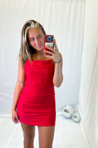 Red Corset Top Mini Dress