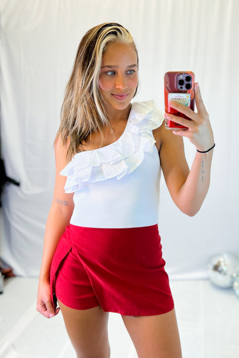 Red Envelope Mini Skort