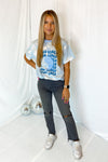 Tracey Black High Rise Color Block Straight Jeans