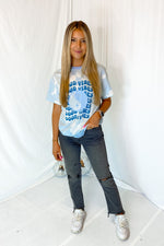 Blue Tie Dye Good Vibes Graphic Tee