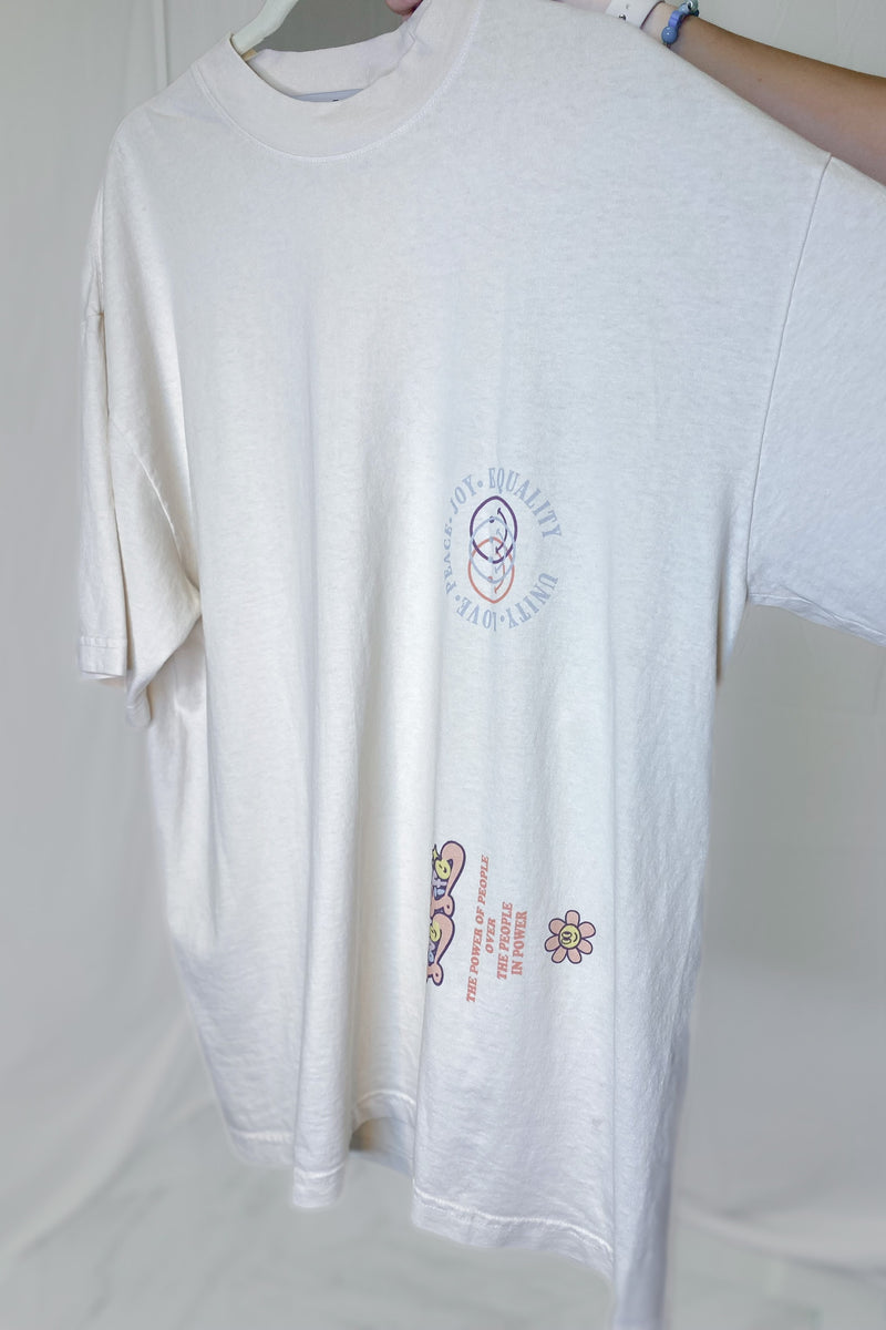 Cream Love Life Graphic Tee