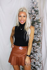 Black Sleeveless Turtleneck Bodysuit - Kendry Collection Boutique