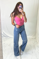 Butterfly Printed Straight Leg Jeans