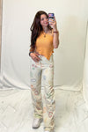 Summer Fun Printed Straight Leg Jeans