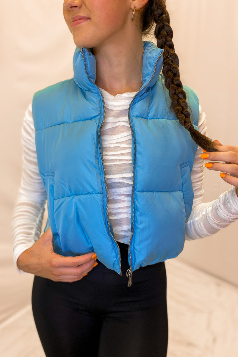 Blue Puffer Vest