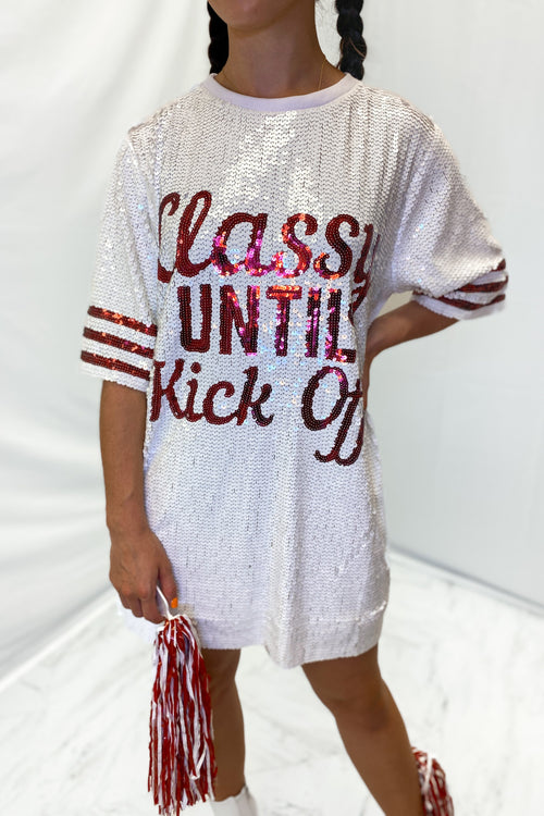 Classy Until Kick Off T-Shirt Dress