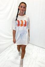 Cream Cheetah Splatter Graphic Tee