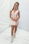 Baby Pink Sweater Collared Dress