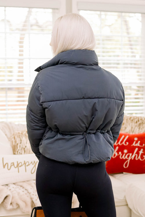 Midnight Blue Puffer Jacket
