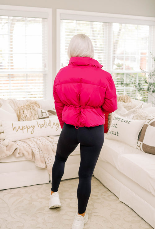 Raspberry Pink Puffer Jacket