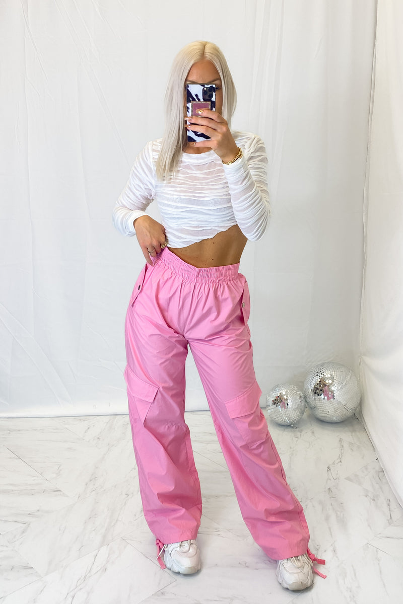 Sheer Asymmetrical Long Sleeve Top