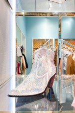 Bring the heat in our Iconic Babe White Sequin Western Boots! These fabulous boots  feature a western, ankle high silhouette, pointed toe, block heel, side zip closure, and a stunning sequin pattern throughout. Iconic Babe White Sequin Ankle Western Boots - Shop Cute Booties At Kendry Boutique