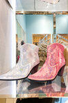 Bring the heat in our Iconic Babe White Sequin Western Boots! These fabulous boots  feature a western, ankle high silhouette, pointed toe, block heel, side zip closure, and a stunning sequin pattern throughout. Iconic Babe White Sequin Ankle Western Boots - Shop Cute Booties At Kendry Boutique