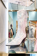Iconic Babe White Sequin Western Boots - Shop Cute Booties At Kendry Boutique