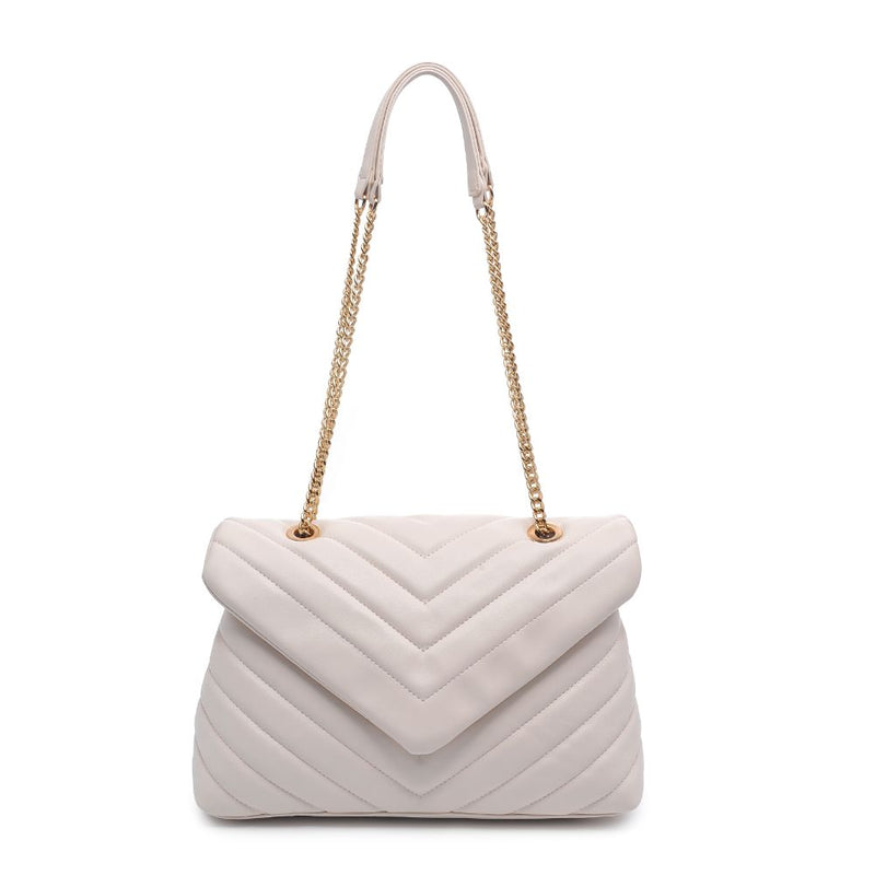 Tan Chevron Quilted Crossbody Purse - Kendry Collection Boutique