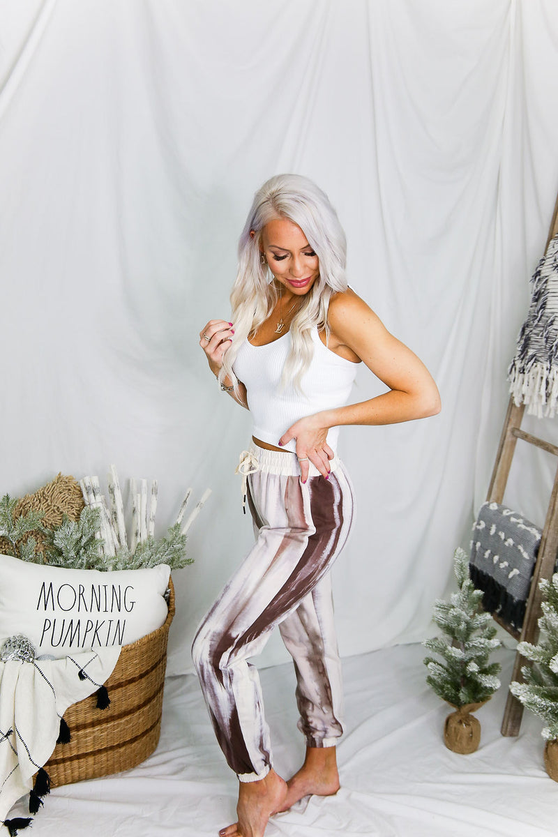 Ivory Tie Dye Jogger Pants - Shop Kendry Collection Boutique