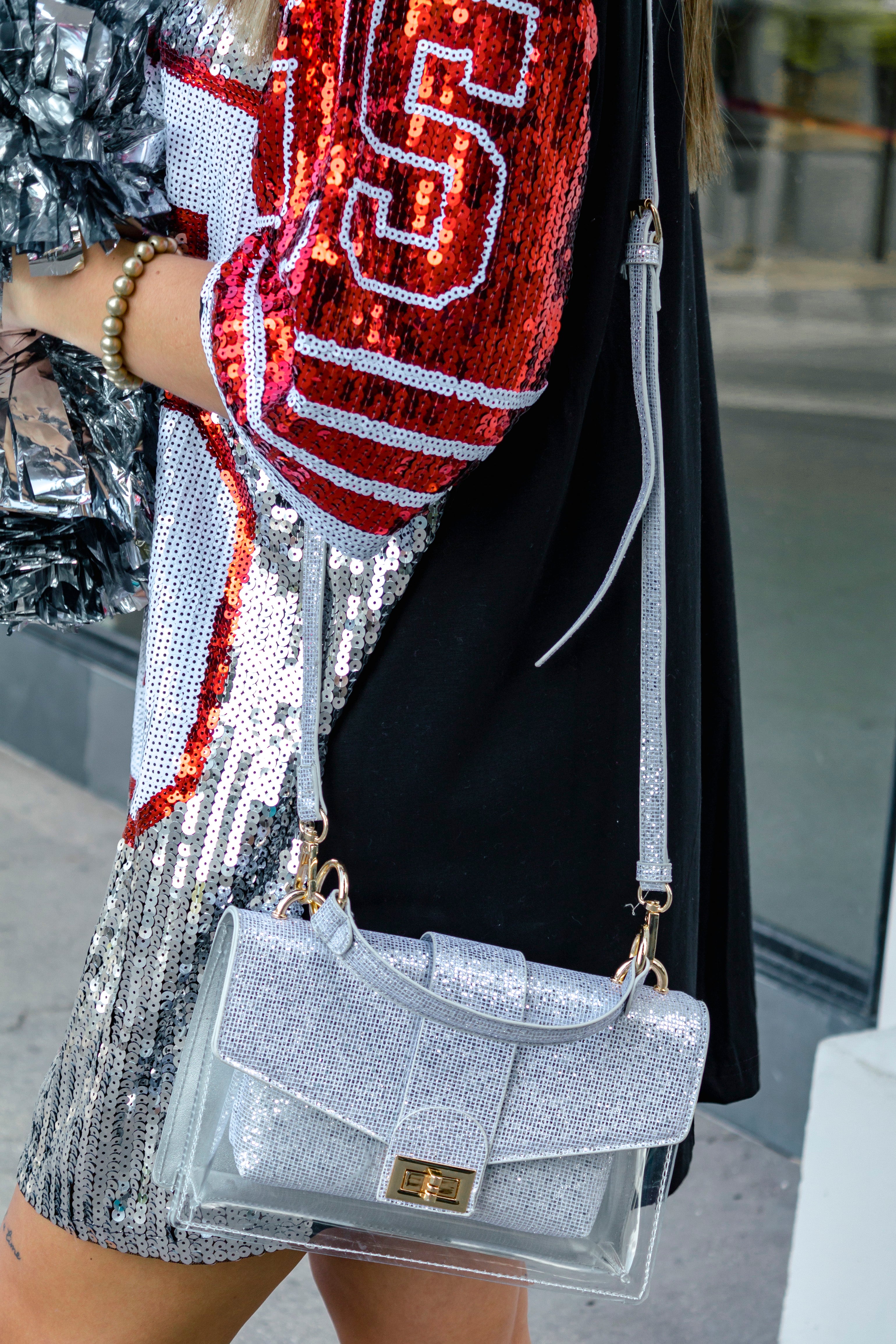 Pack of 2 Large Cute Big Multicolour Sequin Sling Bag Clutch Bag Purse  Crossbody Handbag Backpack