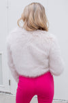 Cream Fur Cropped Jacket