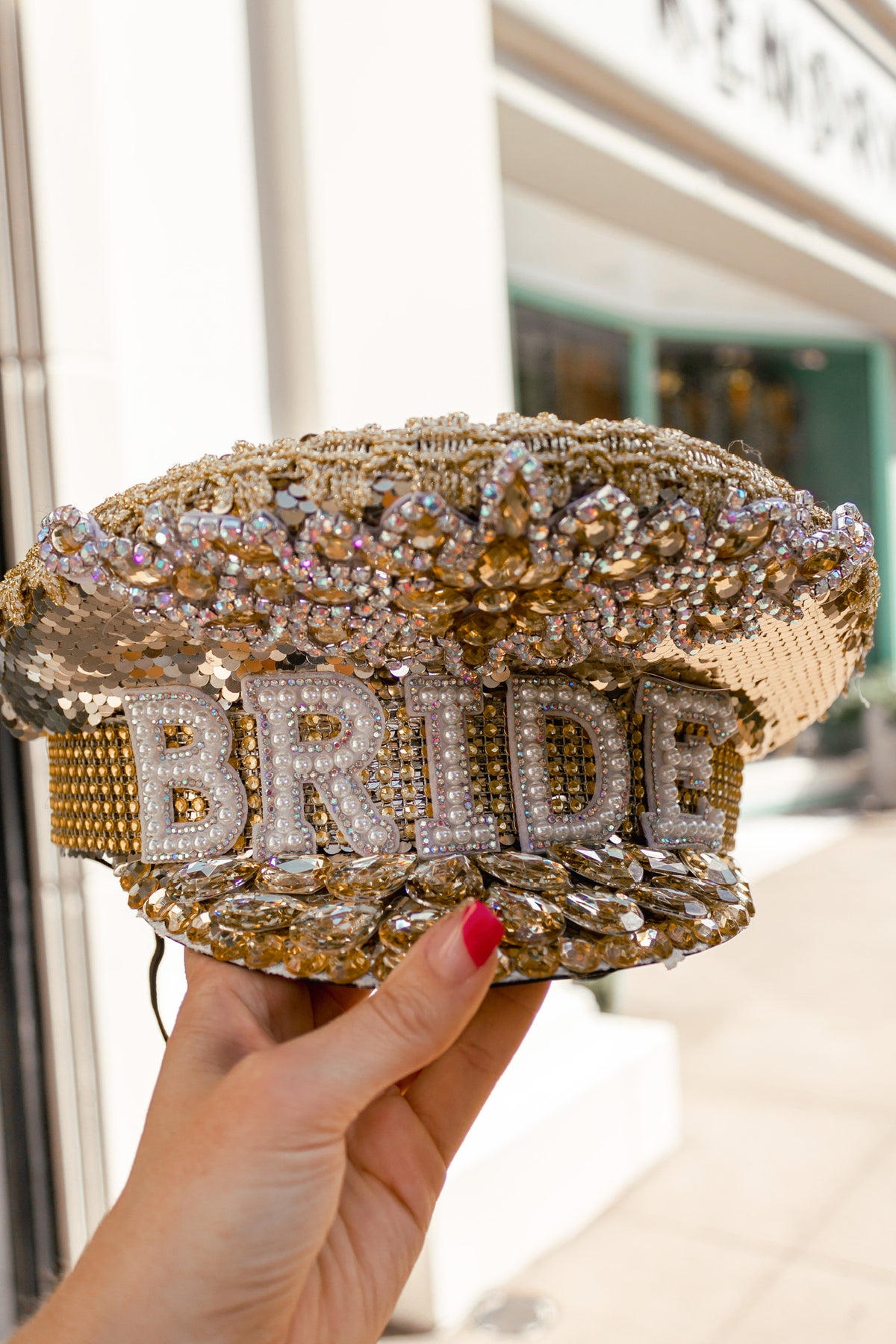 Rhinestone Bride Hat