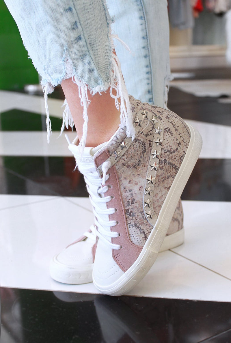 Snakeskin store sneaker wedges