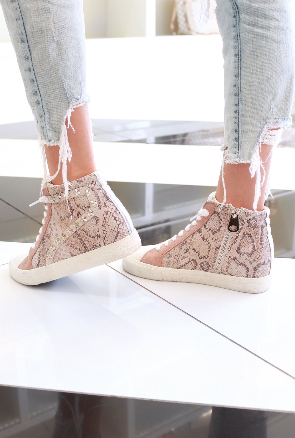 Blush wedge sneaker on sale