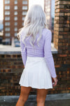 Lavender Double Ruched Long Sleeve Top - Shop Kendry Collection Boutique