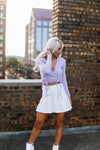 Lavender Double Ruched Long Sleeve Top - Shop Kendry Collection Boutique
