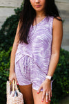 Lavender Palm Sleeveless Two Piece Set - Shop Kendry Collection Boutique