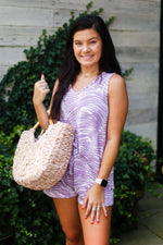 Lavender Palm Sleeveless Two Piece Set - Shop Kendry Collection Boutique