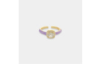 Enamel CZ Adjustable Rings